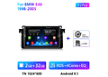 RD081 Android bmw e46 m3 318/320/325/330/335 1998-2005 1GB a 8GB RAM e 16GB a 128GB ROM com ou sem Carplay