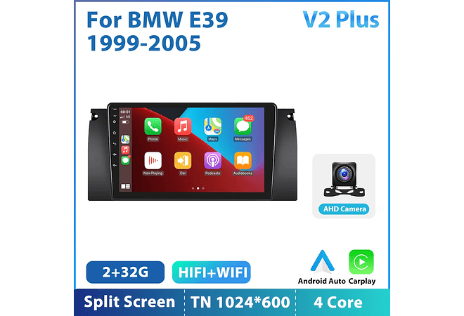 RD082 Android bmw e39 1999-2005 1GB a 8GB RAM e 16GB a 128GB ROM com ou sem Carplay
