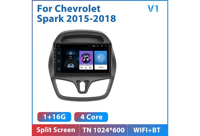 RD084 Android chevrolet spark 2015-2018 1GB a 8GB RAM e 16GB a 128GB ROM com ou sem Carplay