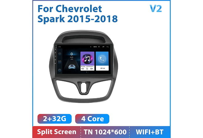 RD084 Android chevrolet spark 2015-2018 1GB a 8GB RAM e 16GB a 128GB ROM com ou sem Carplay