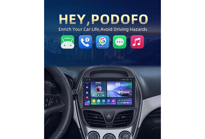 RD084 Android chevrolet spark 2015-2018 1GB a 8GB RAM e 16GB a 128GB ROM com ou sem Carplay
