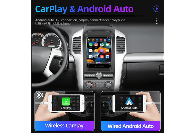 RD087 Android chevrolet captiva 2006-2012 1GB a 8GB RAM e 16GB a 128GB ROM com ou sem Carplay