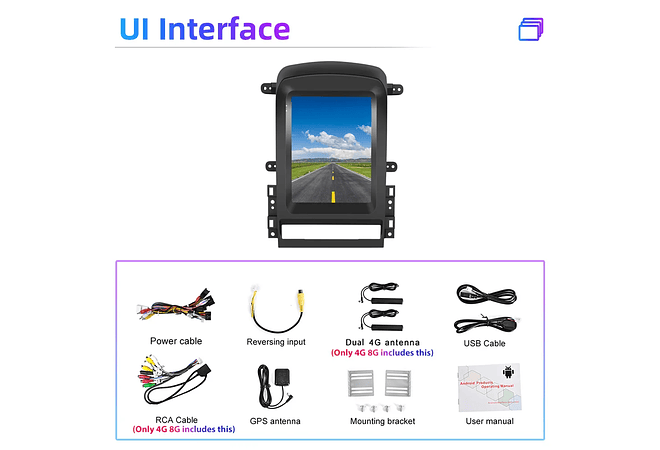 RD087 Android chevrolet captiva 2006-2012 1GB a 8GB RAM e 16GB a 128GB ROM com ou sem Carplay