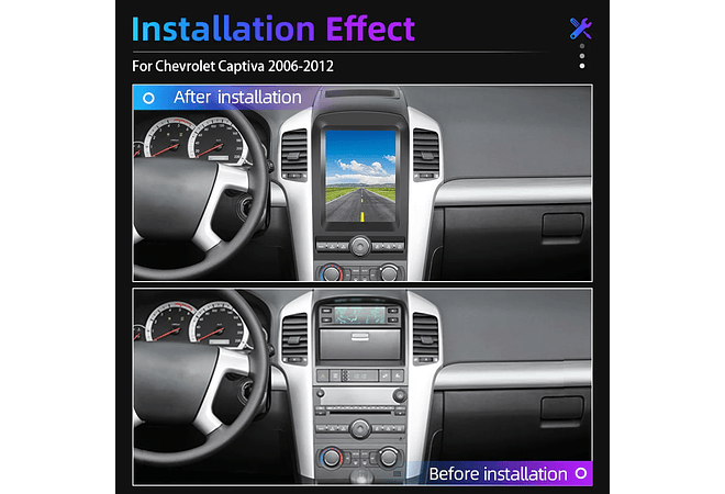 RD087 Android chevrolet captiva 2006-2012 1GB a 8GB RAM e 16GB a 128GB ROM com ou sem Carplay