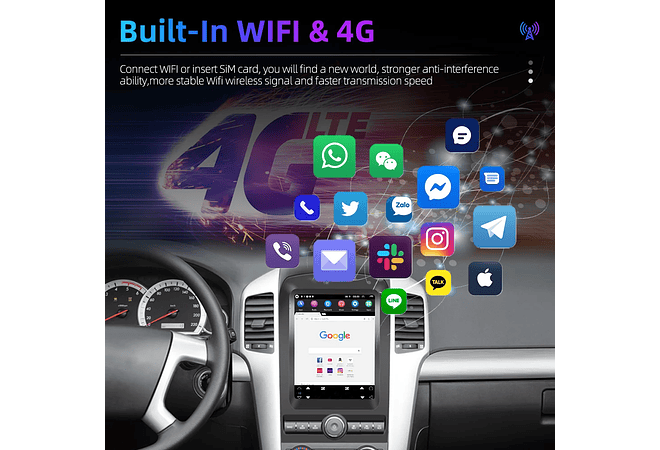 RD087 Android chevrolet captiva 2006-2012 1GB a 8GB RAM e 16GB a 128GB ROM com ou sem Carplay