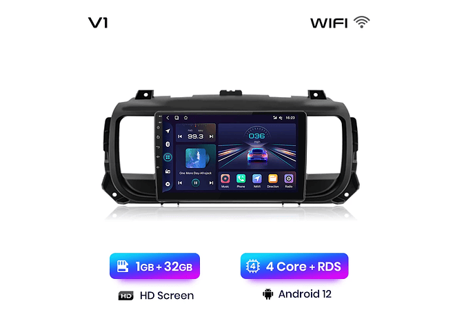 RD089 Android citroen jumpy 3 spacetourer 2018-2020 1GB a 8GB RAM e 16GB a 128GB ROM com ou sem Carplay