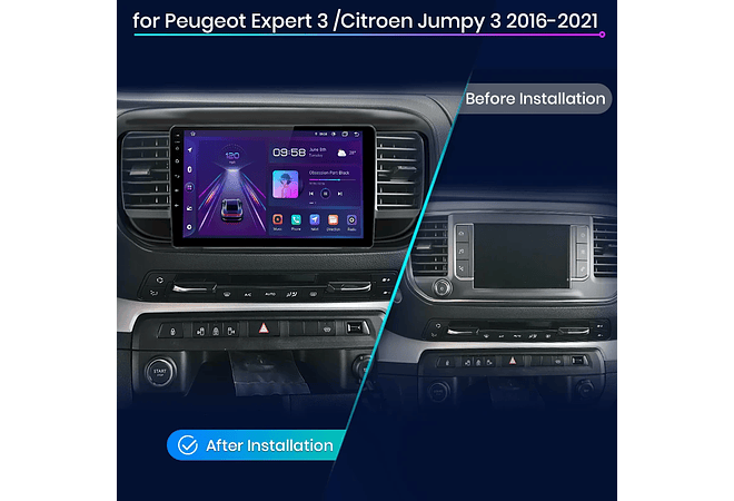 RD089 Android citroen jumpy 3 spacetourer 2018-2020 1GB a 8GB RAM e 16GB a 128GB ROM com ou sem Carplay