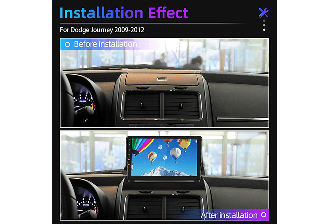 RD091 Android dodge journey 2009-2012 1GB a 8GB RAM e 16GB a 128GB ROM com ou sem Carplay