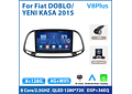 RD095 Android fiat doblo yeni kasa 2015 1GB a 8GB RAM e 16GB a 128GB ROM com ou sem Carplay