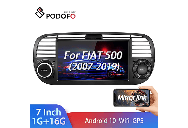 RD096 Android fiat 500 2018-2019 1GB a 8GB RAM e 16GB a 128GB ROM com ou sem Carplay8-2019 1GB a 8GB RAM e 16GB a 128GB ROM com ou sem Carplay