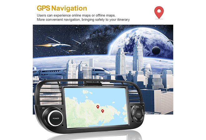 RD096 Android fiat 500 2018-2019 1GB a 8GB RAM e 16GB a 128GB ROM com ou sem Carplay8-2019 1GB a 8GB RAM e 16GB a 128GB ROM com ou sem Carplay