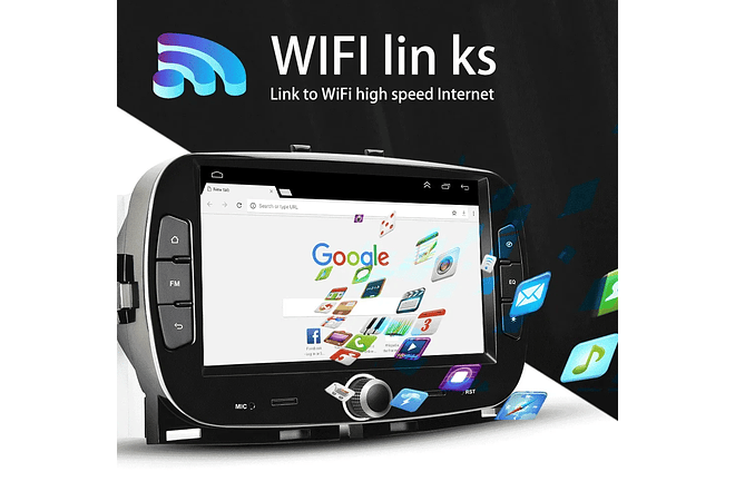 RD096 Android fiat 500 2018-2019 1GB a 8GB RAM e 16GB a 128GB ROM com ou sem Carplay8-2019 1GB a 8GB RAM e 16GB a 128GB ROM com ou sem Carplay