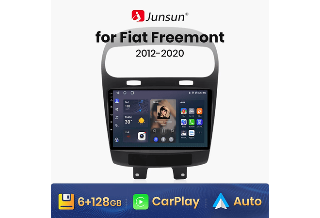 RD097 Android Fiat freemont 2012-2020 1GB a 8GB RAM e 16GB a 128GB ROM com ou sem Carplay