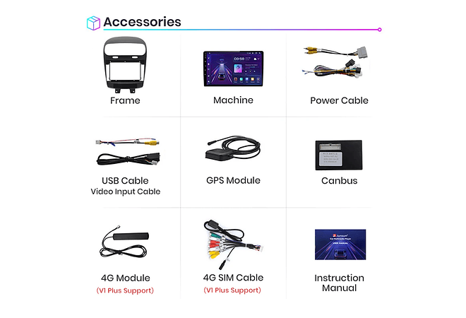 RD097 Android Fiat freemont 2012-2020 1GB a 8GB RAM e 16GB a 128GB ROM com ou sem Carplay