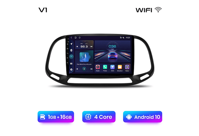 RD095 Android fiat doblo yeni kasa 2015 1GB a 8GB RAM e 16GB a 128GB ROM com ou sem Carplay