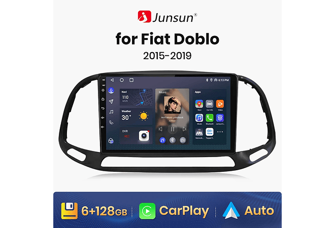 RD095 Android fiat doblo yeni kasa 2015 1GB a 8GB RAM e 16GB a 128GB ROM com ou sem Carplay