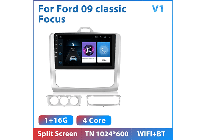 RD102 Android ford focus 2 mk2 2004-2011 1GB a 8GB RAM e 16GB a 128GB ROM com ou sem Carplay