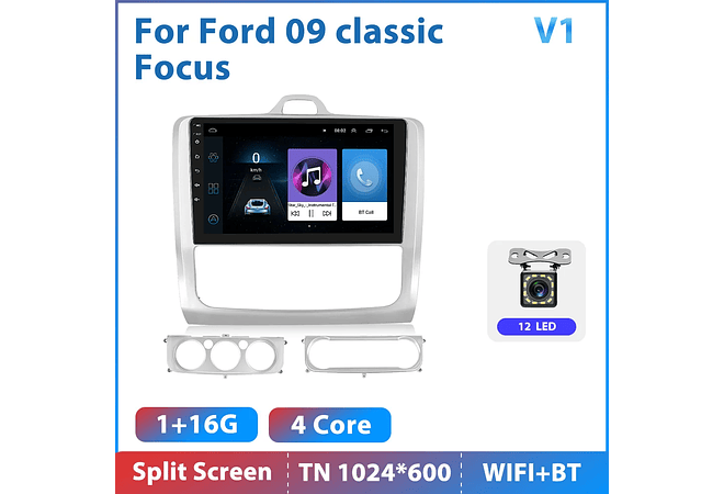 RD102 Android ford focus 2 mk2 2004-2011 1GB a 8GB RAM e 16GB a 128GB ROM com ou sem Carplay