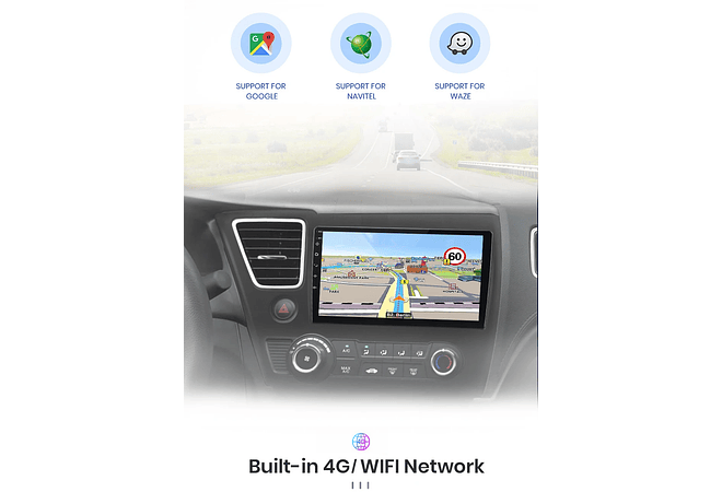 RD105 Android honda civic 9 2013-2016 1GB a 8GB RAM e 16GB a 128GB ROM com ou sem Carplay