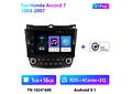 RD106 Android honda accord 7 2003-2007 1GB a 8GB RAM e 16GB a 128GB ROM com ou sem Carplay