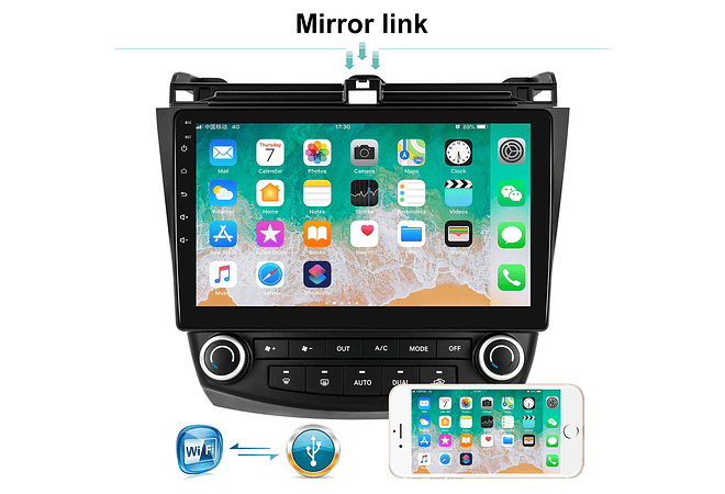 RD106 Android honda accord 7 2003-2007 1GB a 8GB RAM e 16GB a 128GB ROM com ou sem Carplay