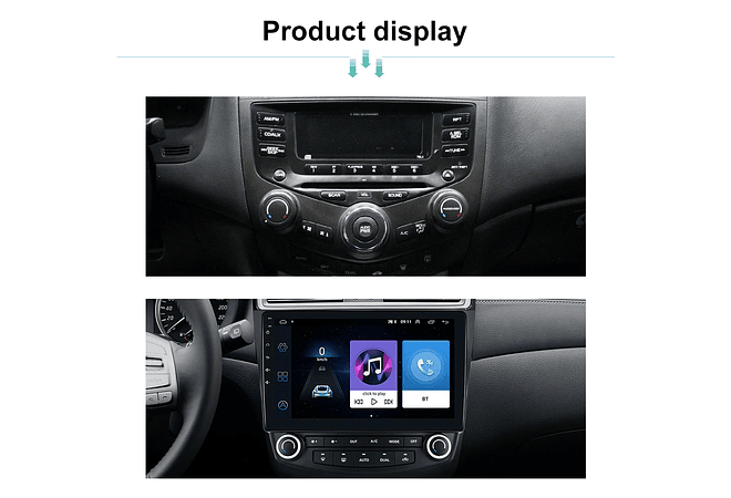 RD106 Android honda accord 7 2003-2007 1GB a 8GB RAM e 16GB a 128GB ROM com ou sem Carplay