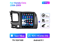 RD108 Android honda civic 2004-2009 1GB a 8GB RAM e 16GB a 128GB ROM com ou sem Carplay