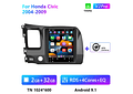 RD108 Android honda civic 2004-2009 1GB a 8GB RAM e 16GB a 128GB ROM com ou sem Carplay