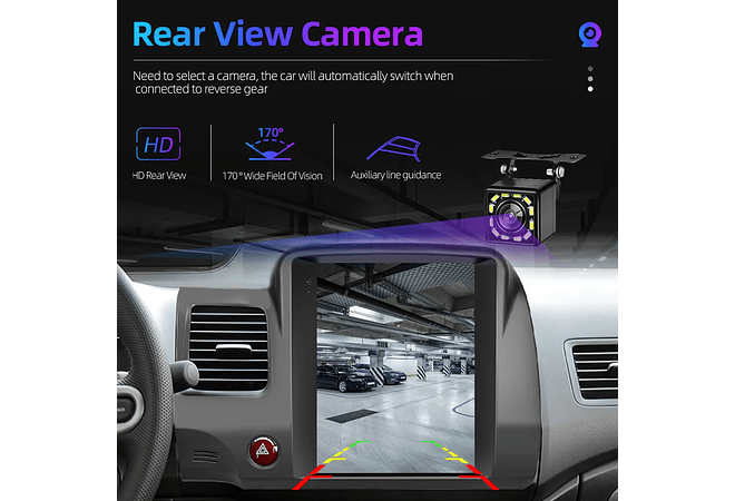 RD108 Android honda civic 2004-2009 1GB a 8GB RAM e 16GB a 128GB ROM com ou sem Carplay