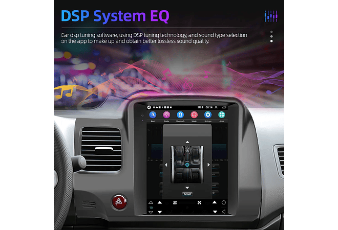 RD108 Android honda civic 2004-2009 1GB a 8GB RAM e 16GB a 128GB ROM com ou sem Carplay