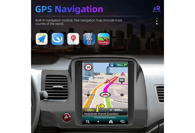 RD108 Android honda civic 2004-2009 1GB a 8GB RAM e 16GB a 128GB ROM com ou sem Carplay