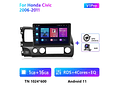 RD109 Android honda civic 2006-2011 1GB a 8GB RAM e 16GB a 128GB ROM com ou sem Carplay