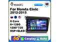 RD110 Android honda civic 2012-2015 1GB a 8GB RAM e 16GB a 128GB ROM com ou sem Carplay