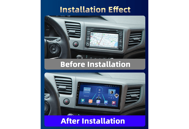 RD110 Android honda civic 2012-2015 1GB a 8GB RAM e 16GB a 128GB ROM com ou sem Carplay