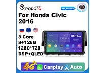 RD111 Android honda civic 2016 1GB a 8GB RAM e 16GB a 128GB ROM com ou sem Carplay