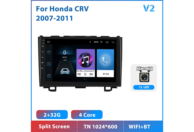 RD112 Android honda crv CR-V 2007-2011 1GB a 8GB RAM e 16GB a 128GB ROM com ou sem Carplay