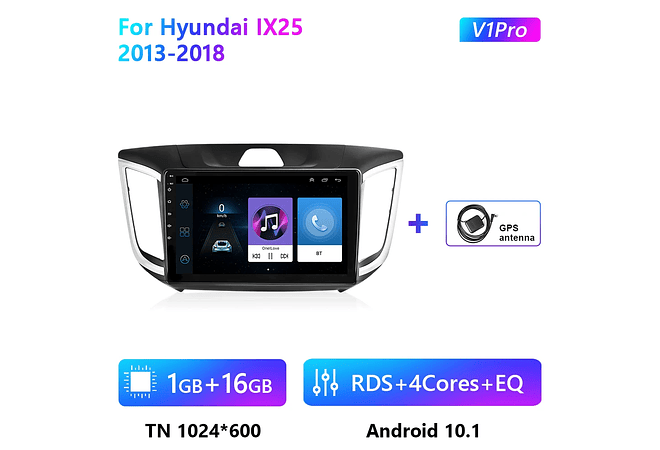 RD113 Android hyundai creta ix25 2013-2018 1GB a 8GB RAM e 16GB a 128GB ROM com ou sem Carplay