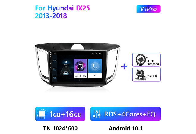 RD113 Android hyundai creta ix25 2013-2018 1GB a 8GB RAM e 16GB a 128GB ROM com ou sem Carplay