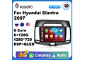 RD115 Android hyundai elantra 2007 1GB a 8GB RAM e 16GB a 128GB ROM com ou sem Carplay