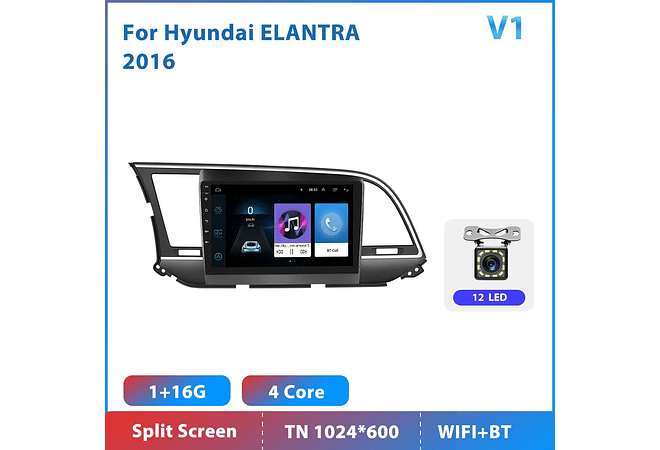 RD118 Android hyundai elantra 2016 1GB a 8GB RAM e 16GB a 128GB ROM com ou sem Carplay