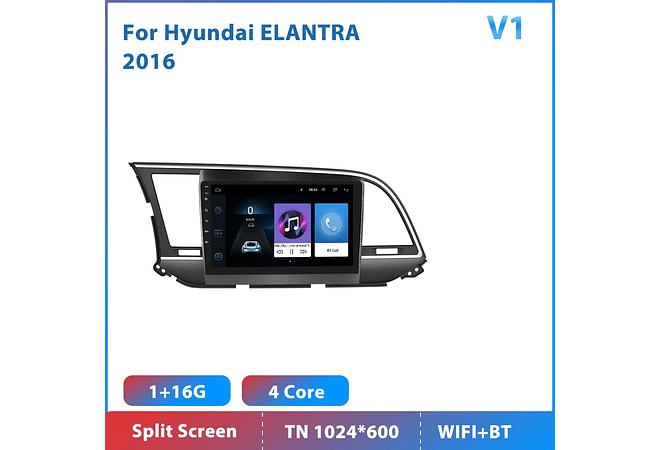 RD118 Android hyundai elantra 2016 1GB a 8GB RAM e 16GB a 128GB ROM com ou sem Carplay