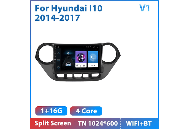 RD119 Android hyundai i10 2014-2017 1GB a 8GB RAM e 16GB a 128GB ROM com ou sem Carplay