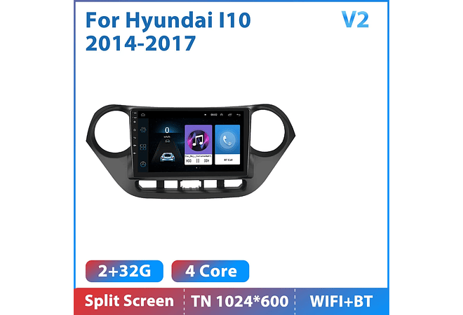 RD119 Android hyundai i10 2014-2017 1GB a 8GB RAM e 16GB a 128GB ROM com ou sem Carplay