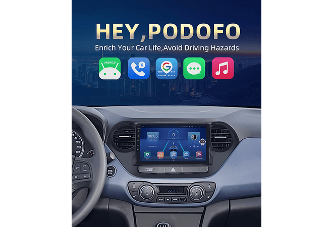 RD119 Android hyundai i10 2014-2017 1GB a 8GB RAM e 16GB a 128GB ROM com ou sem Carplay