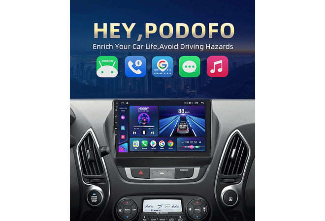 RD120 Android hyundai ix35 2010-2015 1GB a 8GB RAM e 16GB a 128GB ROM com ou sem Carplay