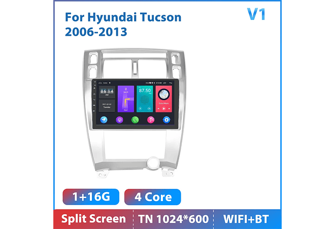 RD125 Android hyundai tucson 2006-2013 1GB a 8GB RAM e 16GB a 128GB ROM com ou sem Carplay