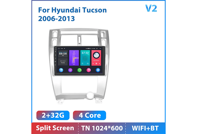 RD125 Android hyundai tucson 2006-2013 1GB a 8GB RAM e 16GB a 128GB ROM com ou sem Carplay