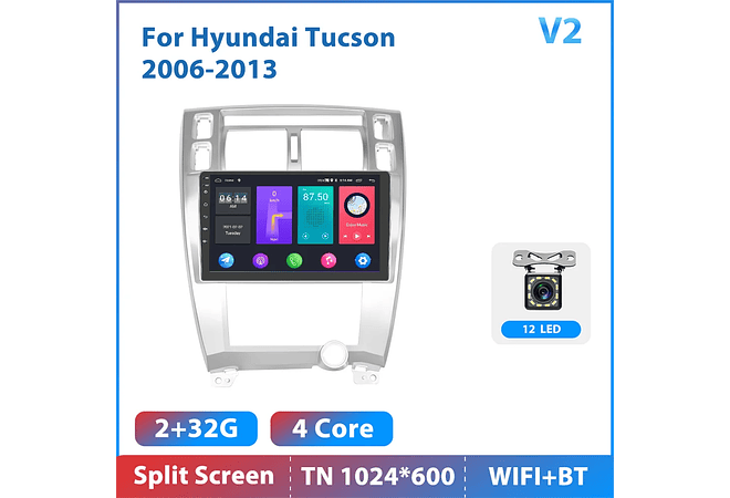 RD125 Android hyundai tucson 2006-2013 1GB a 8GB RAM e 16GB a 128GB ROM com ou sem Carplay