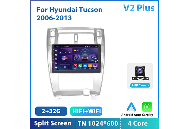 RD125 Android hyundai tucson 2006-2013 1GB a 8GB RAM e 16GB a 128GB ROM com ou sem Carplay