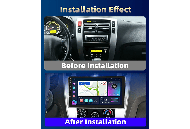 RD125 Android hyundai tucson 2006-2013 1GB a 8GB RAM e 16GB a 128GB ROM com ou sem Carplay